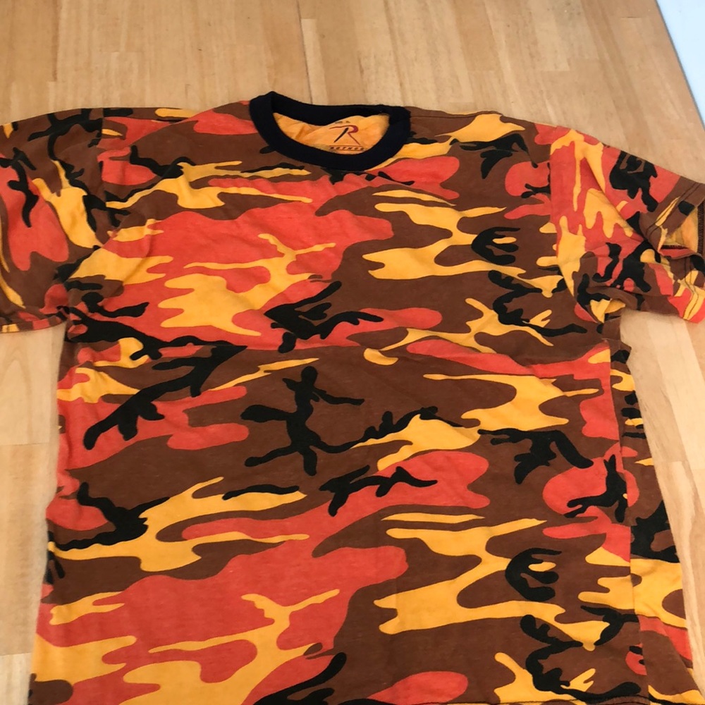 Orange Yellow Camo Tee